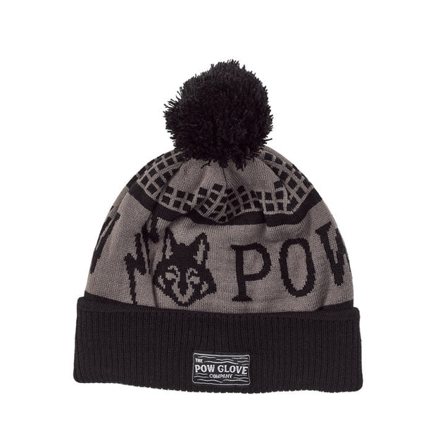 POW KIDS FOX BEANIE - True Black